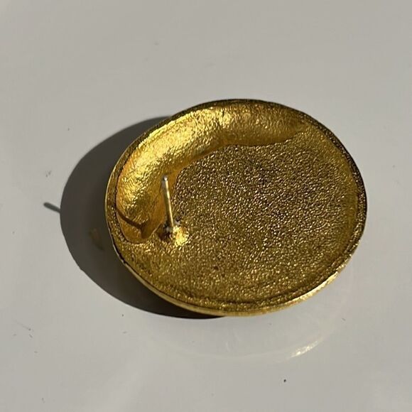 Bundle Sale 3 for $15 | Circle Gold Tone Swirl Enamel Post Earrings - Picture 5 of 9